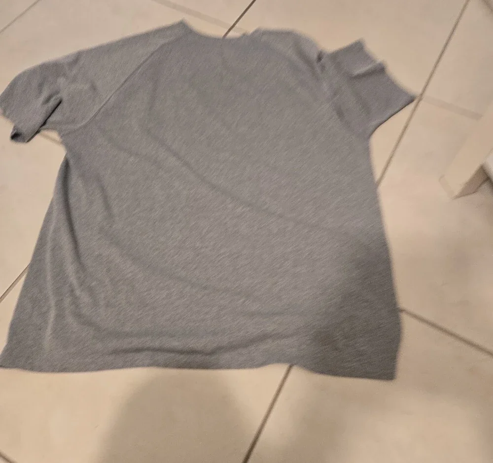 adidas Gray Michigan Football Tee with Navy Print
